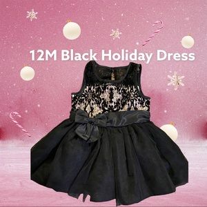 EUC 12M BCBGirls Black Holiday Dress